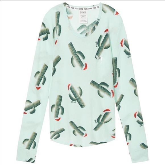 VS Cactus Print Lounge Sleepwear Pajama Shirt - Picture 2 of 2